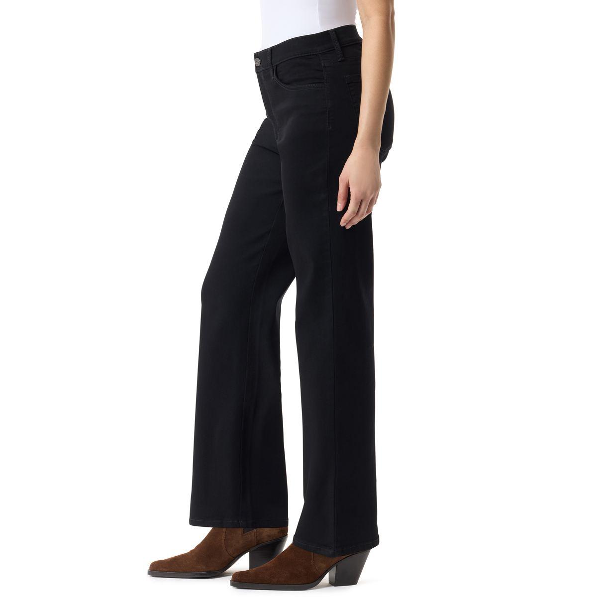 Womens Gloria Vanderbilt 5-Pocket Relaxed Wide Leg Jeans - Short