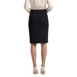 Womens Kasper Solid Faux Wrap Button Zip Pencil Skirt