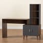 Baxton Studio Jaeger Two-Tone Wood Storage Desk w/ Shelves - image 8