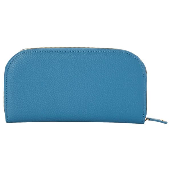 Womens Buxton Dome Solid Zip-Around Wallet
