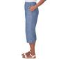 Womens Alfred Dunner Blue Bayou Textured Capris - image 2