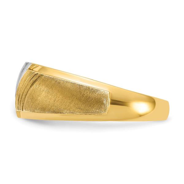 Mens Gentlemens Classics™ 14kt. Gold Rhodium Stripe Diamond Ring