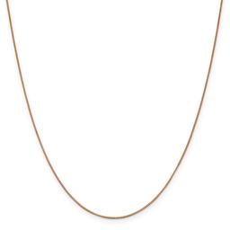 Gold Classics(tm) .70mm. Rose Gold Box Link Chain Necklace