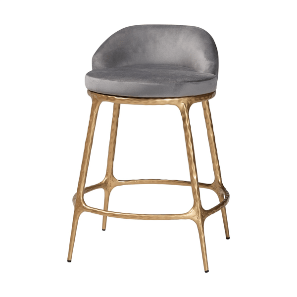 Baxton Studio Aarush Modern Rustic Counter Stool - image 