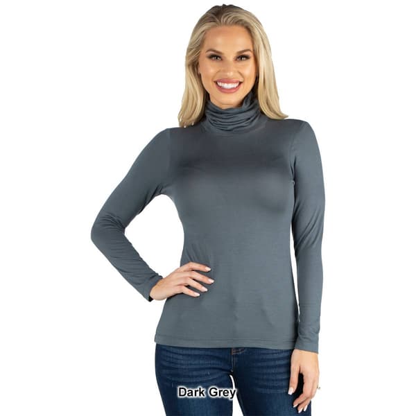 Womens 24/7 Comfort Apparel Long Sleeve Turtleneck Top