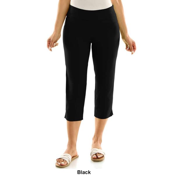 Womens Zac & Rachel Solid Pull on Crop Pants