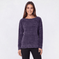 Womens Napa Valley Long Sleeve Solid Ribbed Boat Neck Sweater - image 1