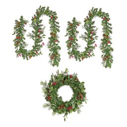 National Tree Holly Berry Mixed Tip Pre-Lit Set