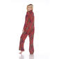 Womens White Mark 3pc. Red Leopard Pajama Set - image 3