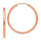 Gold Classics(tm) 29.5mm. 14kt. Rose Polished Hoop Earrings - image 1