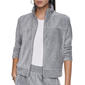 Womens DKNY Solid Velvet Zip Up Jacket - image 4