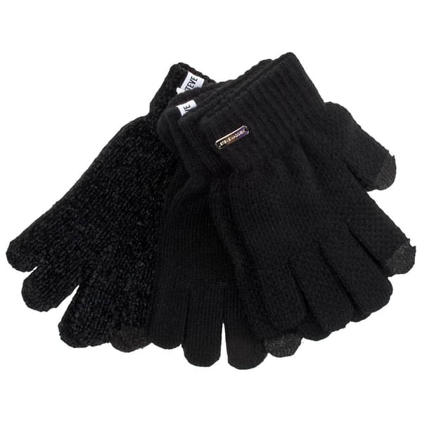 Womens Steve Madden 3PC Variety Knit Gloves