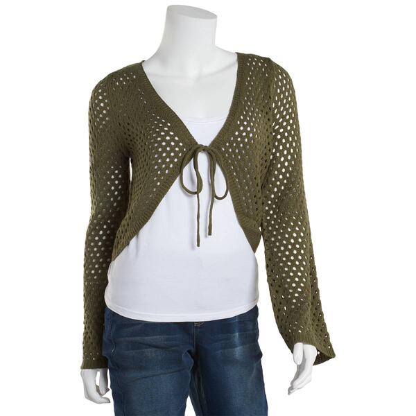 Juniors Almost Famous&#40;tm&#41; Perri Open Stitch Cardigan - image 