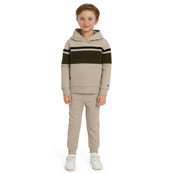 Boys &#40;4-7&#41; Champion&#174; Pieced Hoodie & Tapered Jogger Set - Sand