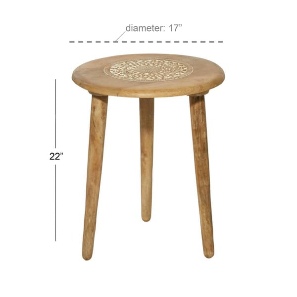 9th & Pike® Brown Wood Traditional Accent Table