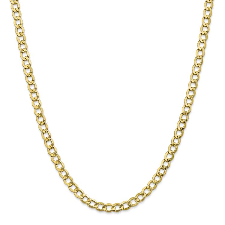 Mens Gold Classics(tm) 10kt. 5.25mm  20in. Semi-Solid Chain Necklace