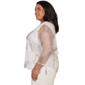 Plus Size Alfred Dunner Natural Wonder 3/4 Sleeves Mesh Blouse - image 4