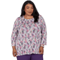 Plus Size Alfred Dunner Vail Stained Glass Geometric Blouse - image 1