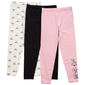 Girls (4-6x) Star Ride 3pk. Love/Solid/Bow Leggings - image 1