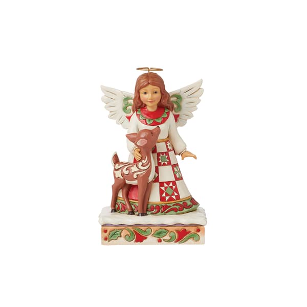 Jim Shore Heartwood Creek Angel with Deer Figurine - image 