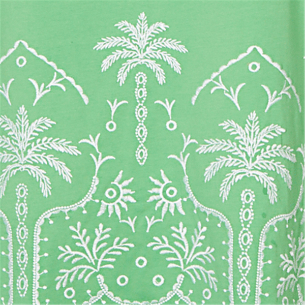Plus Size Ruby Rd. Hothouse Florals Palm Tree Embroidery Blouse