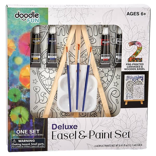 Doodle Fun Artist Easel Painters Set - image 
