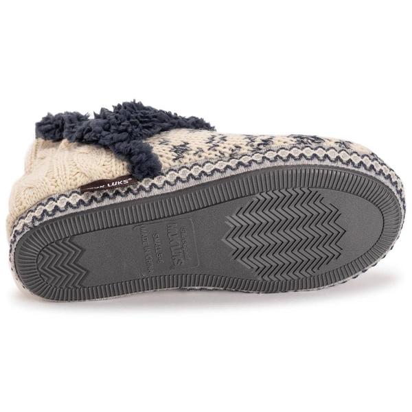 Womens MUK LUKS® Magdalena Slippers - Ivory/Denim