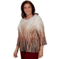 Plus Size Alfred Dunner Union Square 3/4 Sleeve Ombre Blouse - image 3