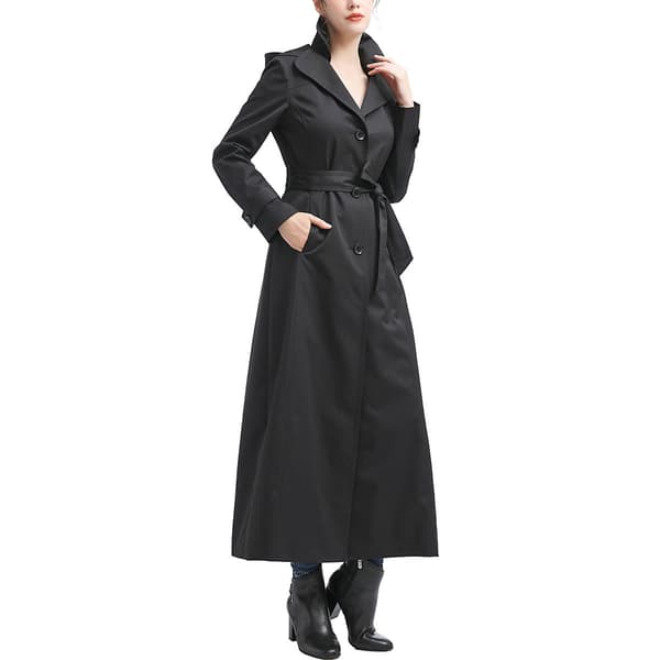Womens BGSD Waterproof Hooded Long Trench Coat