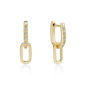 Brilliant Grown Lab-Grown Diamond Drop Huggie Hoop Earrings - image 2