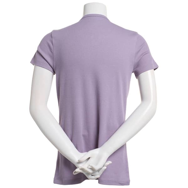 Petite Architect® Short Sleeve 2x2 Rib Split Neck Tee