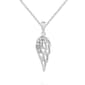 1/20cttw. Natural Diamond Sterling Silver Angel Wing Pendant - image 1