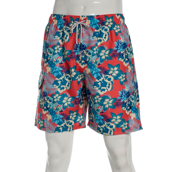 Young Mens SURFZONE(R) Coral Floral Swim Trunks - image 