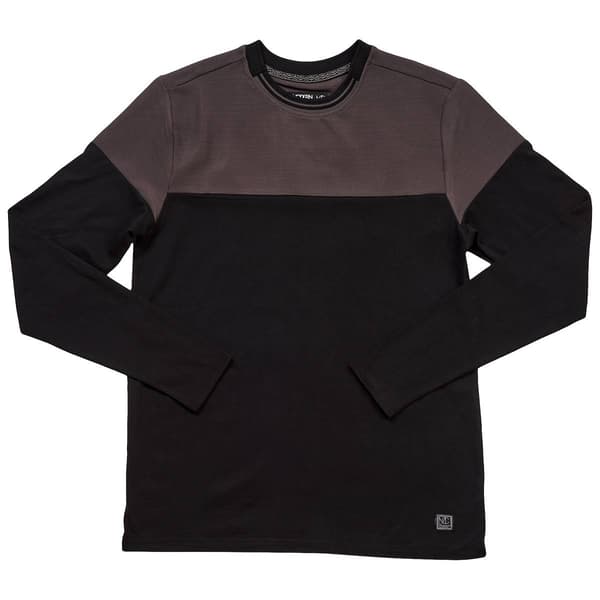 Young Mens Modern Culture Color Block Long Sleeve Tee