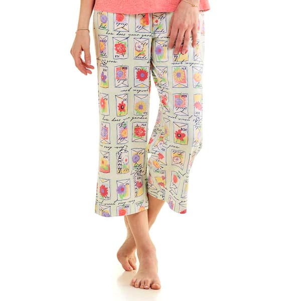Plus Size HUE&#40;R&#41; Garden Seeds Capri Pajama Pants