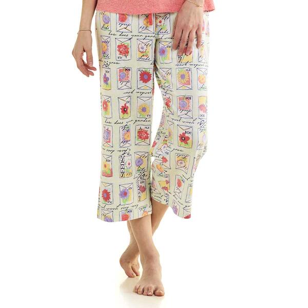 Plus Size HUE&#40;R&#41; Garden Seeds Capri Pajama Pants - image 