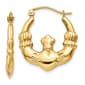 Gold Classics(tm) 13mm. 14kt. Polished Claddagh Hoop Earrings - image 1