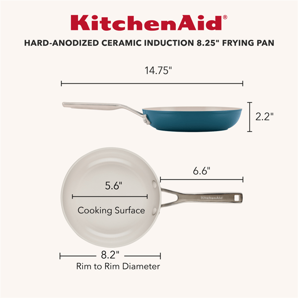 KitchenAid Hard-Anodized 2pc. Ceramic Induction Skillet Set