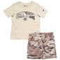 Boys (4-7) Champion(R) Camo Text Tee & Shorts Set - image 1