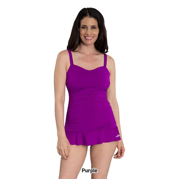 Womens Dolfin&#174; Aquashape Solid Sweetheart Swimdress