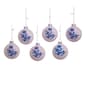 Kurt S. Adler 80MM Delft Blue Glass Ball Ornaments - Set of 6 - image 1