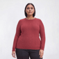 Plus Size Napa Valley Long Sleeve Cable Knit Front Sweater - image 8