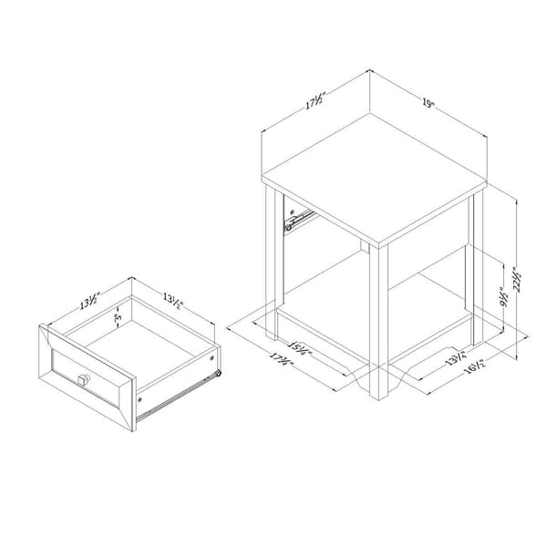 South Shore Hazen Nightstand