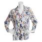 Womens Zac &amp; Rachel Long Sleeve Floral Notched Button Down-BLUE - image 1
