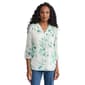 Womens Jones New York 3/4 Sleeve Floral Clip Dot Blouse - image 1