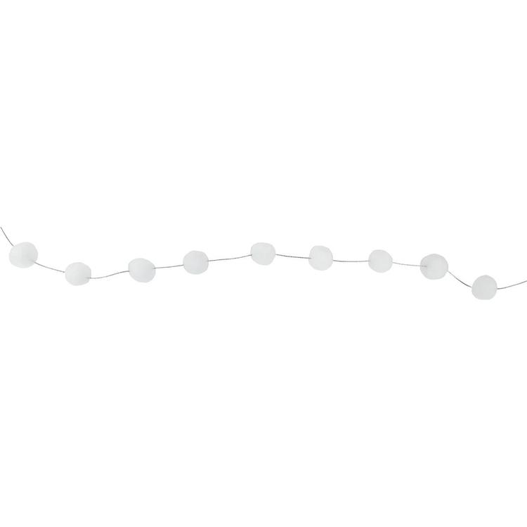 Northlight Seasonal 9ft. White Plush Snowball Christmas Garland