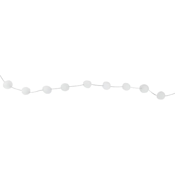 Northlight Seasonal 9ft. White Plush Snowball Christmas Garland