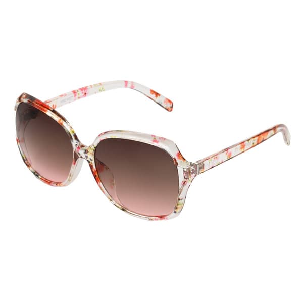 Womens Nine West Square Floral Sunglasses