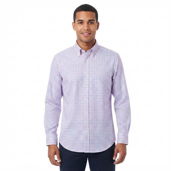 Mens Christian Aujard Long Sleeve Plaid Dress Shirt - Pink/Blue - image 