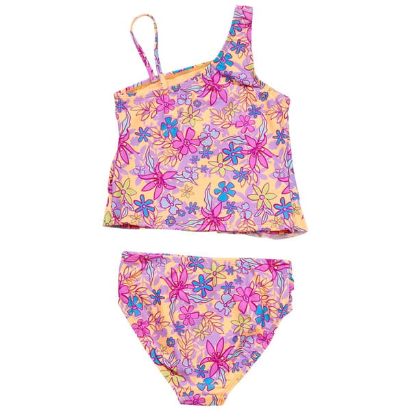 Girls (7-16) Angel Beach Tiered Ruffled 2pc. Swim Set